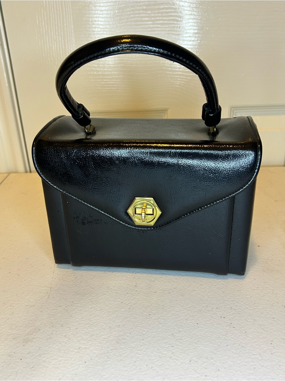 Garay Vintage Purse from 1960’s Black Mini Top-Handle Bag - Picture 2 of 11
